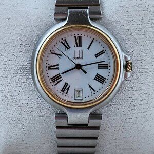 Dunhill Women Watch Millennium Silver/Gold Stainless Steel Quartz Analog Display